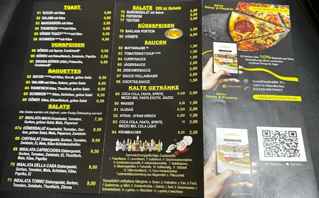 BookNoFees : Restaurant – Döner Pizzeria Derin – Herdecke – Pizzeria Döner Derin, photo n° 2
