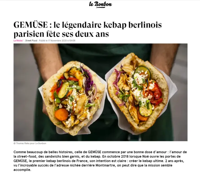 BookNoFees : Snack – Gemüse – Berliner Kebap – Paris – Légumes – Kebab berlinois, photo n° 3