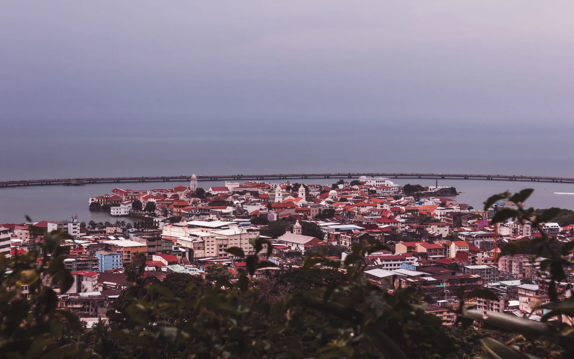 Vue aérienne de Casco Viejo, sur la côte panaméenne